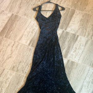 Betsey Johnson vintage stretch crushed velvet tulip hem dress